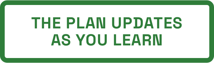 The plan updates as you learn